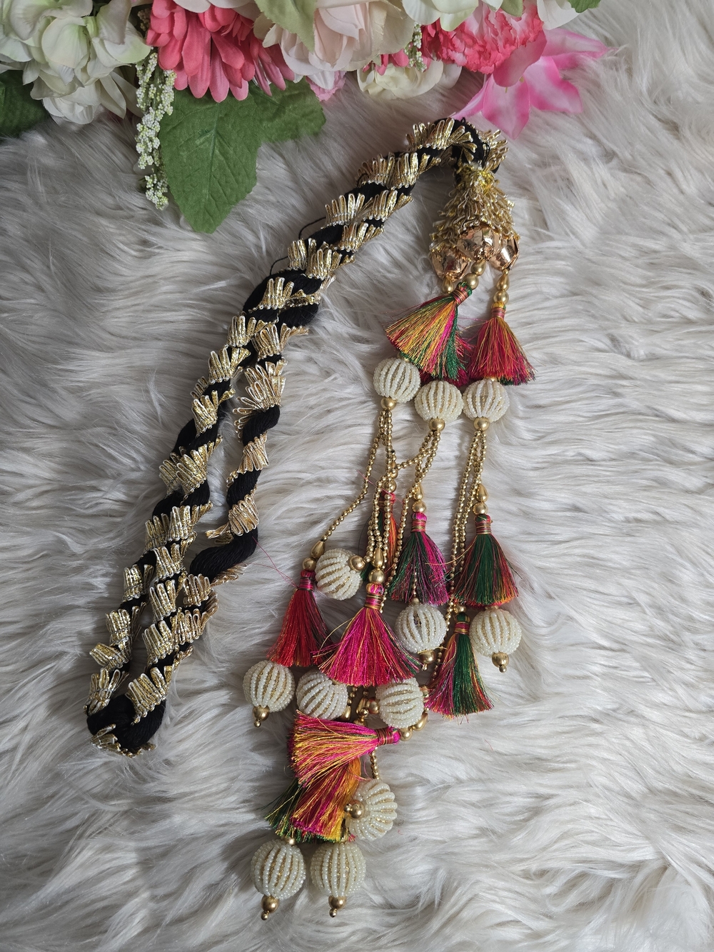 Traditional Multicolor Tassel Latkan Paranda Hair Accessory